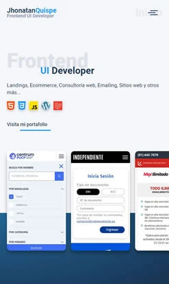Versión mobile de Jhonatan Web